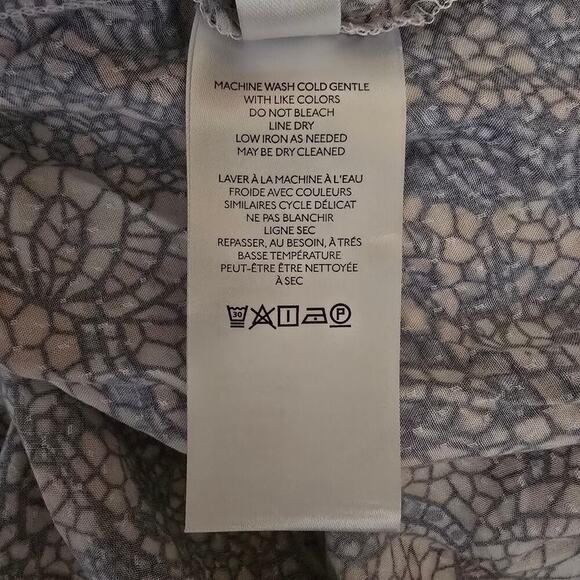 Anthropologie Maeve Colette Floral Motif Mosaic Ballon Sleeve Peasant Blouse Top - Picture 9 of 13